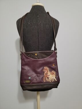 NEW CHALA PLUM HORSE FAMILY SWEET MESSENGER CROSSBODY